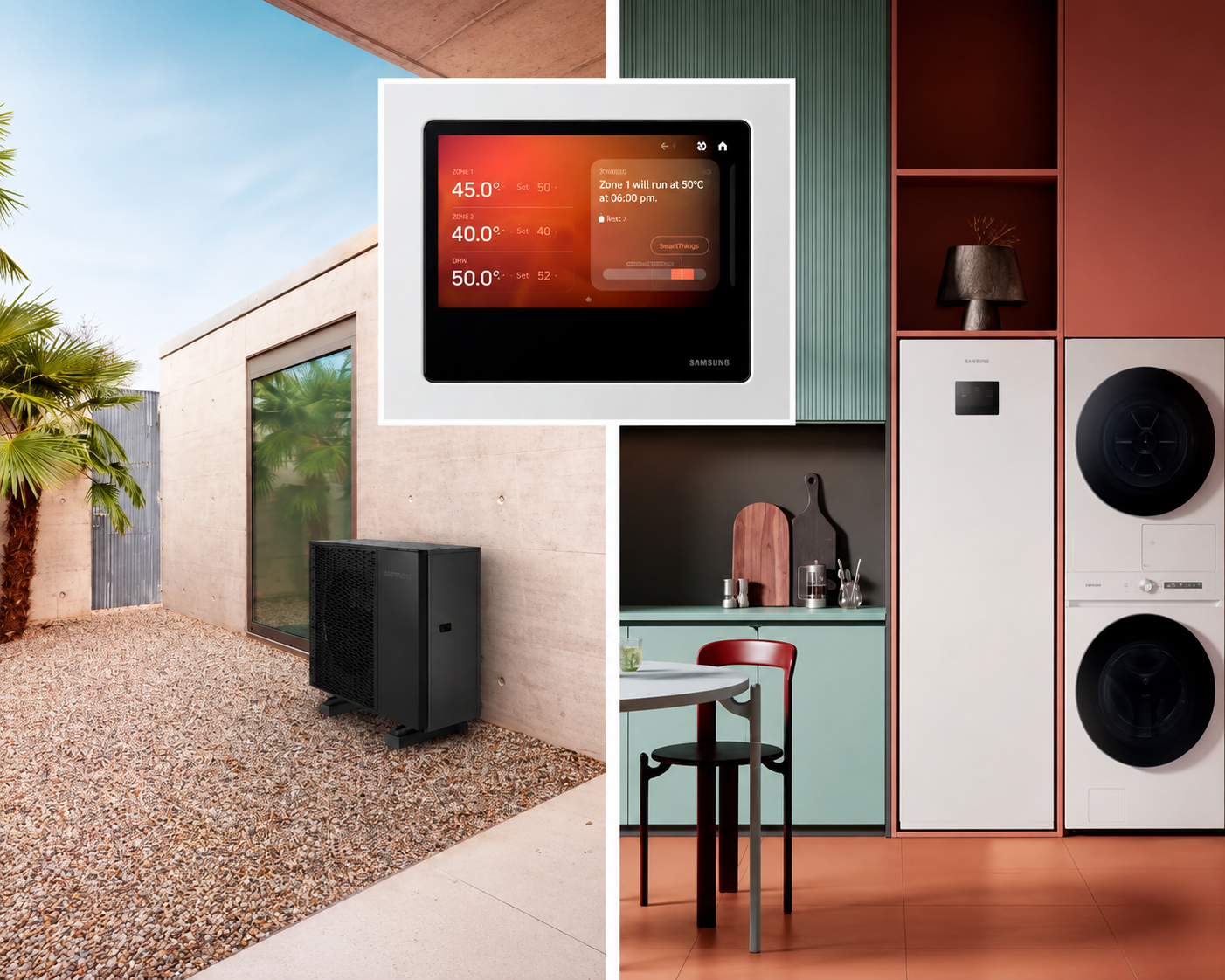 Ett komplett värmesystem med Samsung AI Home