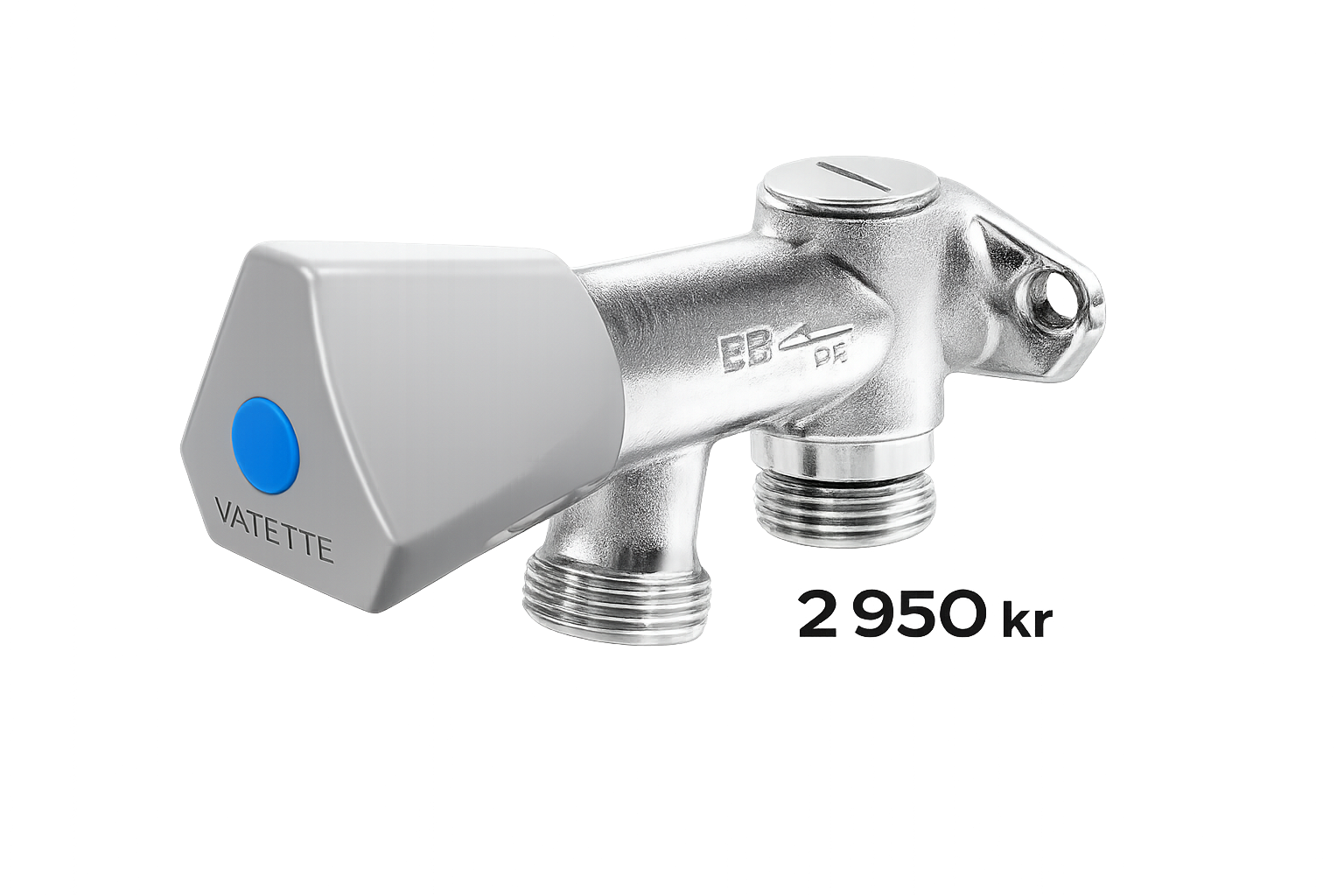 Vatette Tappventil / Kulventil 2-vägs – Säker Avstängning för Vattenanslutning